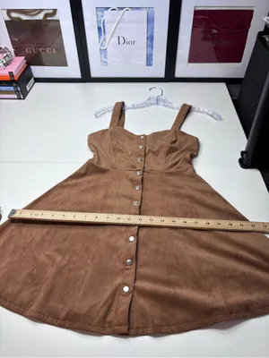 Forever 21 Rust Brown Button-Front Mini Dress/Jumper NWOT Size S thumbnail 10