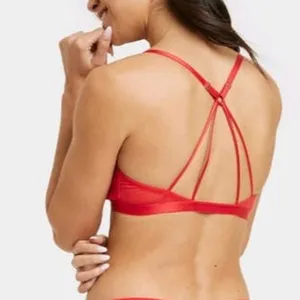 Auden Front-Close Lace Ling Bralette Red Small NEW thumbnail 8