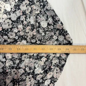 Express Floral Print Chiffon‎ Sleeveless Wrap Top Bodysuit Sz M Coquette Y2K thumbnail 6