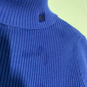Lauren Ralph Lauren Turtleneck Ribbed Long Sleeve Jewel Tone Royal Blue XS thumbnail 2