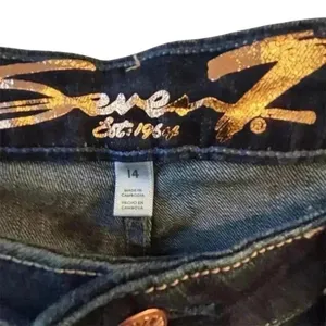 Seven7 Women's Size 14‎ Skinny Jeans Dark Blue High-Rise Fray Hem thumbnail 6