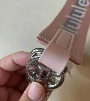 Lululemon Never Lost Keychain Wordmark - Pink Moist/Silver thumbnail 5