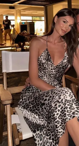 Zara maxi dress cheetah leopard animal print slip satin evening party cocktail thumbnail 5