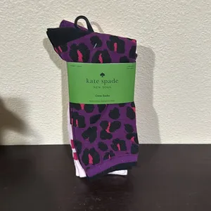 NWT Kate Spade 3 pack crew socks thumbnail 1