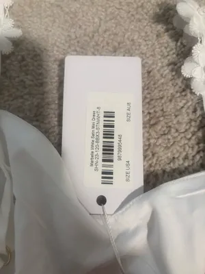 White beginning boutique dress thumbnail 4