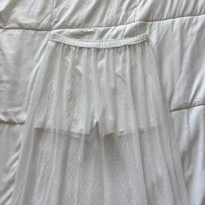OFFLINE Aerie White Sheer Pointelle Mesh Maxi Skirt Medium Beachy Quiet luxury thumbnail 3