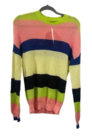 🌈 Abound Multicolor Striped Knit Sweater NWT Size S‎ ✨ thumbnail 1