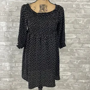 As You Wish Smocked Off Shoulder Polka Dot Dress thumbnail 2