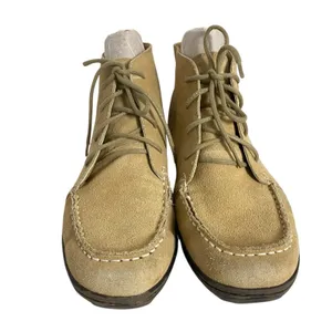 Lands End Womens‎ 9.5 B Camel Brown Suede Lace Up Moc Toe Chukka Ankle Boots thumbnail 5