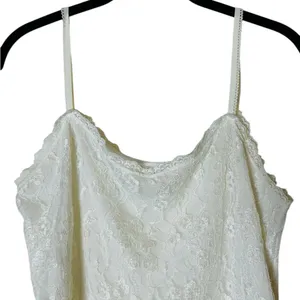 Cream Floral Lace Cami Top Ethereal Fairycore Coquette Cottagecore Layering thumbnail 2
