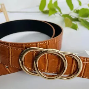 NWT A New Day Fashion Belt Faux Crocodile Pattern Gold Tone Buckle Sz medium thumbnail 4