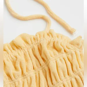 H&M Smocked Terry Top With Adjustable/Removal Strap Size XXL thumbnail 2