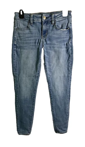 American Eagle, NE(X)T level stretch, Womens, Size US 4,Blue Denim,Jeggings‎ thumbnail 1