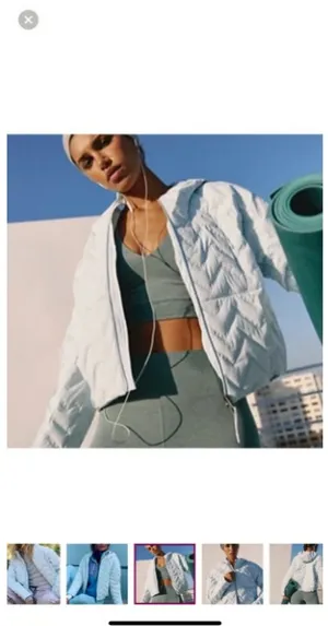 Free People FP Movement Gettin Lost Packable Puffer - Arctic Blue thumbnail 4
