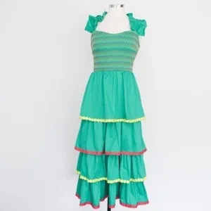 Alden Adair. Frida Ruffle‎ Smocked Midi Dress. thumbnail 2