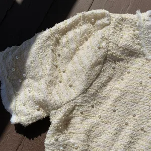 Lulus Truly Dazzled Cream Pearl Tweed Mini Dress thumbnail 5