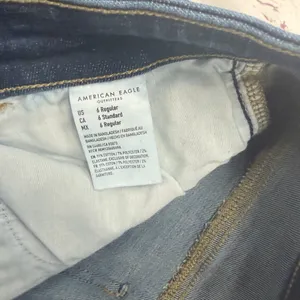 American Eagle Skinny Jeans Next Level Stretch Size 6 R Dark Blue Denim thumbnail 6