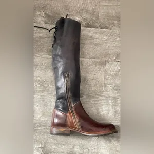 BEDSTU Brown and Black Knee-High Leather Boots thumbnail 10
