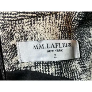 MM Lafleur Dress Size 2 Black & White Abstract Preppy Twee Office thumbnail 6
