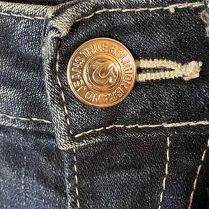 True Religion Womens Blue Embroidered Pockets Straight Leg Denim Jeans‎ Size 26 thumbnail 5