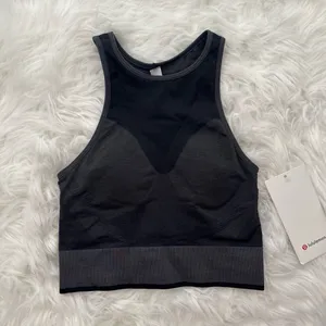 Lululemon Seamless Mesh Supportive Training Tank Top Graphite Grey Size 2 thumbnail 3