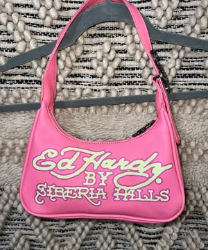 Ed Hardy x Siberia Hills Y2K Pink Purse Shoulder Bag Tiger thumbnail 7