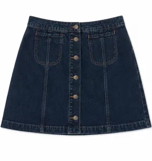 Topshop Moto Denim Button Skirt, Size 28 thumbnail 3