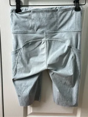 Lululemon Fast and Free Short 10” City Grot White Blue Fog thumbnail 3