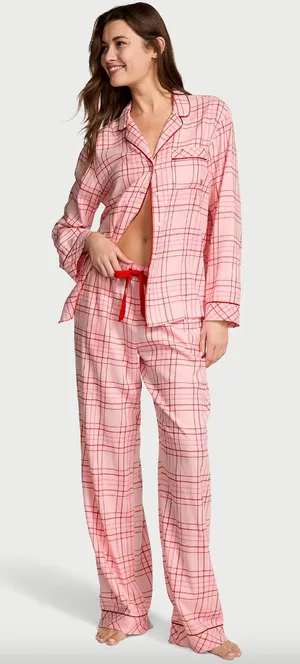 Victoria's Secret Flannel Long Pajama Set thumbnail 1