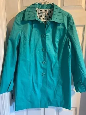 Pendleton Women’s Jacket Large Turquoise Button‎ Down Cotton Classic Lightweight thumbnail 1