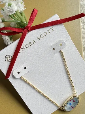 Elisa Gold Short Pendant Necklace Stars Color Red White Blue Mix thumbnail 7