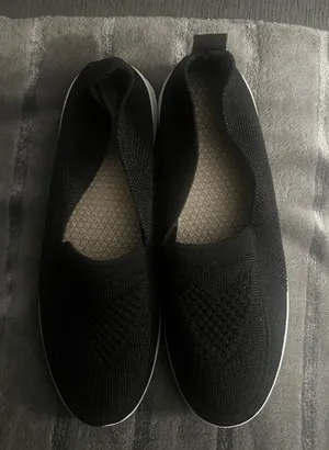 Comfort Knit Slip-On Women’s Sneakers - Black thumbnail 1