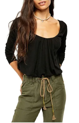 Free People Bondi Blouson Thermal‎ Top Small thumbnail 1