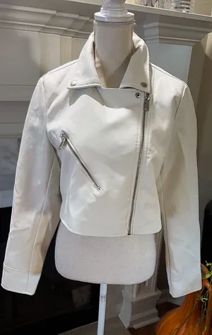 White MOTO Jacket by Ci Sono thumbnail 1