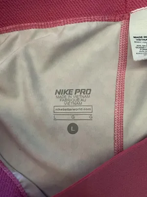 Nike Pro Compression Shorts Womens Large Pink Print Elastic Waist Athletic Gym thumbnail 3