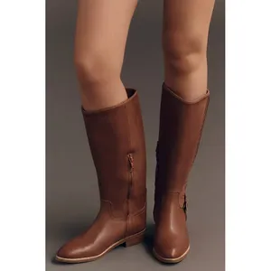 NWB Bronx Leni-Jo Buckle Leather Boots x Anthropologie in Caramel sz. 9US 40EU thumbnail 2
