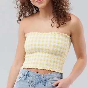 Hollister Checkered Reversible Tube Top thumbnail 1