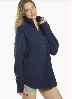 Free People Movement Quarter-Zip Crop Jacket oversized thumbnail 1