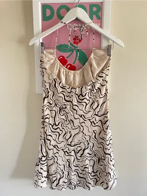 Abercrombie & Fitch Swirl Y2K Retro Halter Mini Dress thumbnail 6