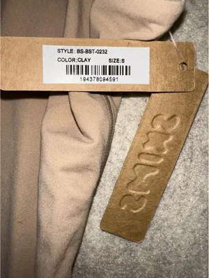 SKIMS Fits Everybody High Neck Bodysuit Clay Beige Thong Size Small thumbnail 4