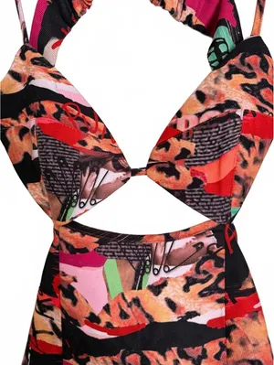 Princess Polly Cutout Mini Dress Size 4 Sleeveless Retro City Chic Punk Summer thumbnail 3
