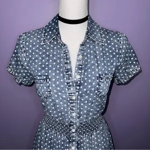 Mossimo Supply Co. Denim Polka Dot Dress thumbnail 3