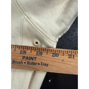 Teddy Fresh Cream‎ Full Zip Hoodie 100% Cotton Fleece Bear Zipper Pull Off White thumbnail 8
