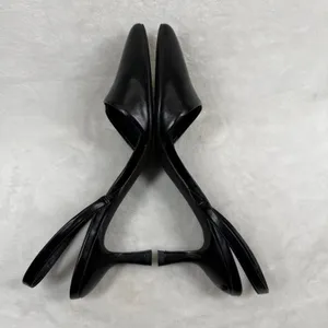 French Connection Womens Black Pointed Toe Slingback Kitten Heels Pumps Size 8.5 thumbnail 9