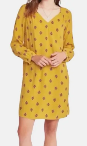 Women’s Old Navy Yellow Patterned Long Sleeve Shift Dress - Size XL C15-006 thumbnail 1