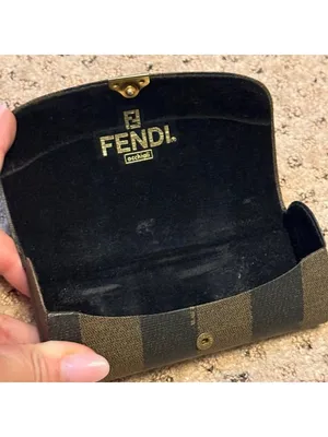 FENDI Occhiali hard eyeglass case Zucca striped pattern VINTAGE 1980's thumbnail 2