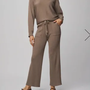 NWT Splendid Georgie Cashblend Cashmere Rib Lounge Pant Cedar Brown S thumbnail 2