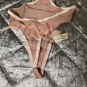 We Are HAH Free People Key To Ur Heart Bodysuit Copper Rose Pink Lace XS Sheer thumbnail 9