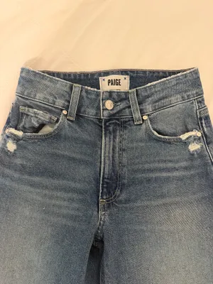 PAIGE Wide Leg Cuffed Jeans thumbnail 2