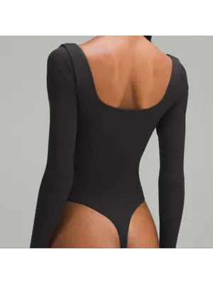 Lululemon Wundermost Ultra-Soft Nulu Square-Neck Long-Sleeve Bodysuit thumbnail 2